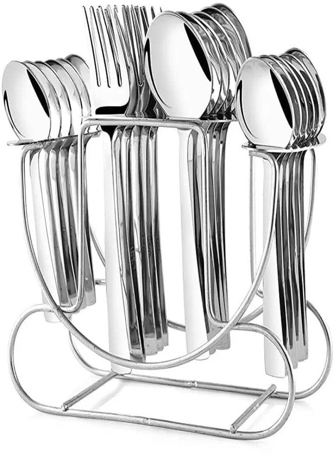LSARI Empty Steelness Steel Spoon Holder Stand without Spoon only stand - 24 Pc (Silver, Standard) - Image 3